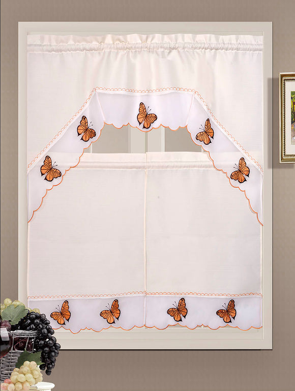 Embroidered Kitchen Curtains. By Editex