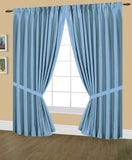 Elaine Faux Silk Pinch Pleated Lined (LIGHT FILTERING) Drapes Triple Width with Tie Backs & Hooks, available in 3 sizes (144x63, 144x84, 144x95) and in 24 colors.