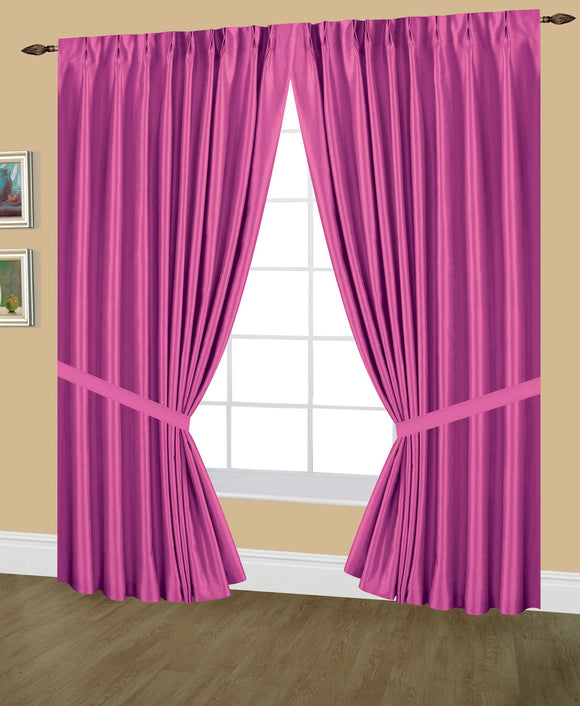 Elaine Pinch Pleated Lined (LIGHT FILTERING)Drapes Double Width with Tie Backs & Hooks. Available in 3 sizes (96x63 , 96x84 , 96x95) and in 24 colors.