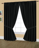 Elaine Faux Silk Pinch Pleated Lined (LIGHT FILTERING) Drapes Triple Width with Tie Backs & Hooks, available in 3 sizes (144x63, 144x84, 144x95) and in 24 colors.