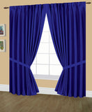 Elaine Faux Silk Pinch Pleated Lined (LIGHT FILTERING) Drapes Triple Width with Tie Backs & Hooks, available in 3 sizes (144x63, 144x84, 144x95) and in 24 colors.