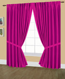 Elaine Faux Silk Pinch Pleated Lined (LIGHT FILTERING) Drapes Triple Width with Tie Backs & Hooks, available in 3 sizes (144x63, 144x84, 144x95) and in 24 colors.