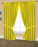 Elaine Faux Silk Pinch Pleated Lined (LIGHT FILTERING) Drapes Triple Width with Tie Backs & Hooks, available in 3 sizes (144x63, 144x84, 144x95) and in 24 colors.