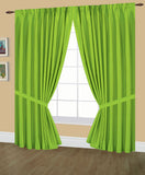 Elaine Faux Silk Pinch Pleated Lined (LIGHT FILTERING) Drapes Triple Width with Tie Backs & Hooks, available in 3 sizes (144x63, 144x84, 144x95) and in 24 colors.