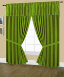 Elaine Faux Silk Pinch Pleated Lined (LIGHT FILTERING) Drapes Triple Width with Tie Backs & Hooks, available in 3 sizes (144x63, 144x84, 144x95) and in 24 colors.