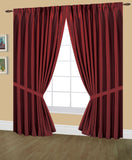 Elaine Faux Silk Pinch Pleated Lined (LIGHT FILTERING) Drapes Triple Width with Tie Backs & Hooks, available in 3 sizes (144x63, 144x84, 144x95) and in 24 colors.