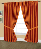 Elaine Faux Silk Pinch Pleated Lined (LIGHT FILTERING) Drapes Triple Width with Tie Backs & Hooks, available in 3 sizes (144x63, 144x84, 144x95) and in 24 colors.