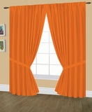 Elaine Faux Silk Pinch Pleated Lined (LIGHT FILTERING) Drapes Triple Width with Tie Backs & Hooks, available in 3 sizes (144x63, 144x84, 144x95) and in 24 colors.