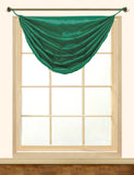 Elaine Faux Silk Grommeted Waterfall Valance with No Fringes 36"W x 37"L