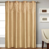 Elaine Grommet Panel With Attached Hand Beaded Valance. 58"W x 84"L in 28 colors