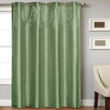 Elaine Grommet Panel With Attached Hand Beaded Valance. 58"W x 84"L in 28 colors
