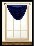 Elaine Faux Silk Grommeted Waterfall Valance with No Fringes 36"W x 37"L