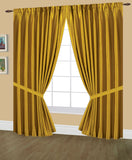 Elaine Faux Silk Pinch Pleated Lined Drapes Triple Width with Tie Backs & Hooks, available in 3 sizes (144x63, 144x84, 144x95) and in 24 colors.