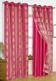 Times Square Clipped Jacquard Double Panel with 8 Grommets and Crushed Taffeta Backing