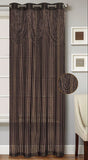 Clyde Knitted Panel with Attached Beaded Valance & 8-Top Grommets