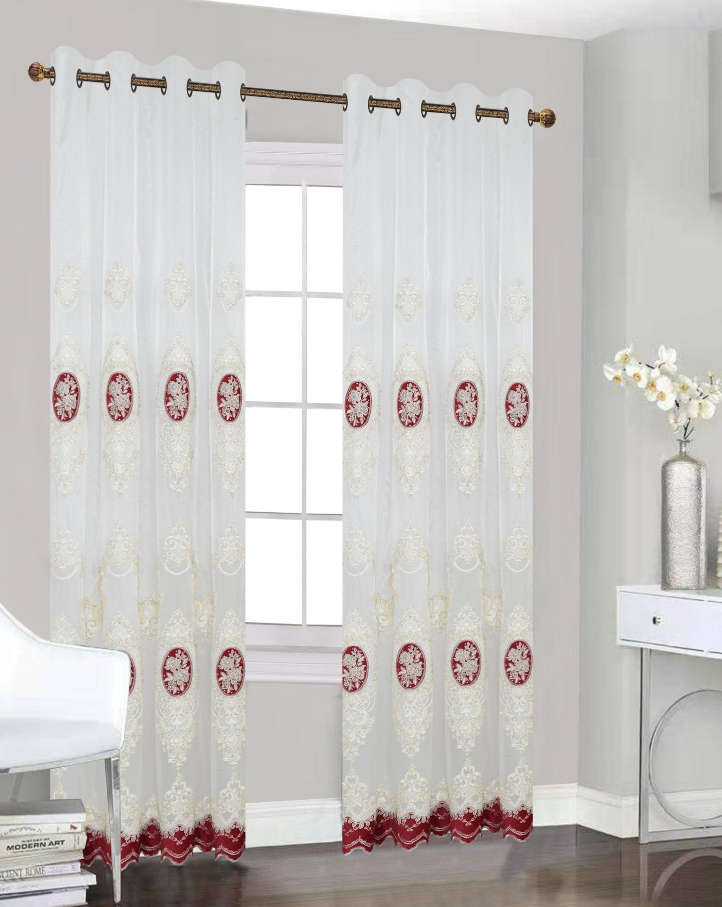 Cameo Embroidered Panel with Pearls & Precious Stones