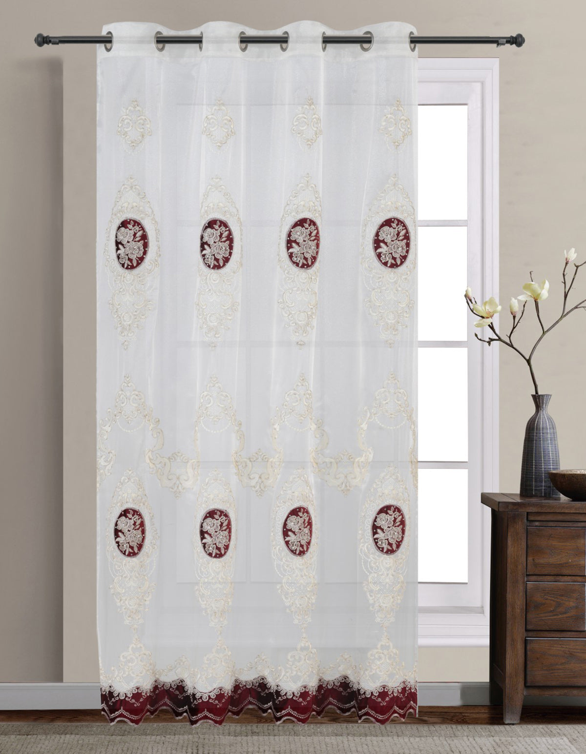 Cameo Embroidered Panel with Pearls & Precious Stones