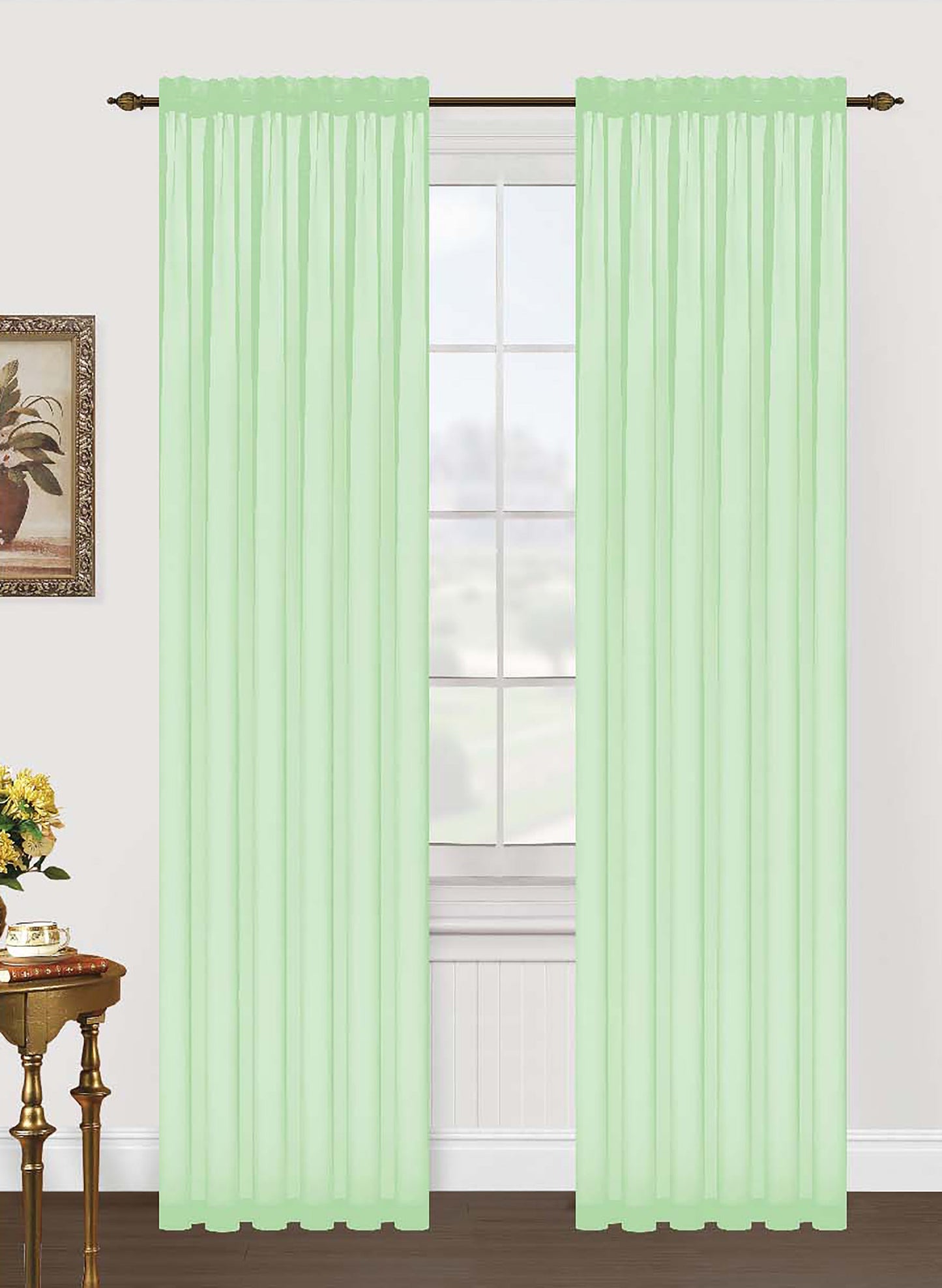 Monique 63"L Sheer Voile Curtain by Editex