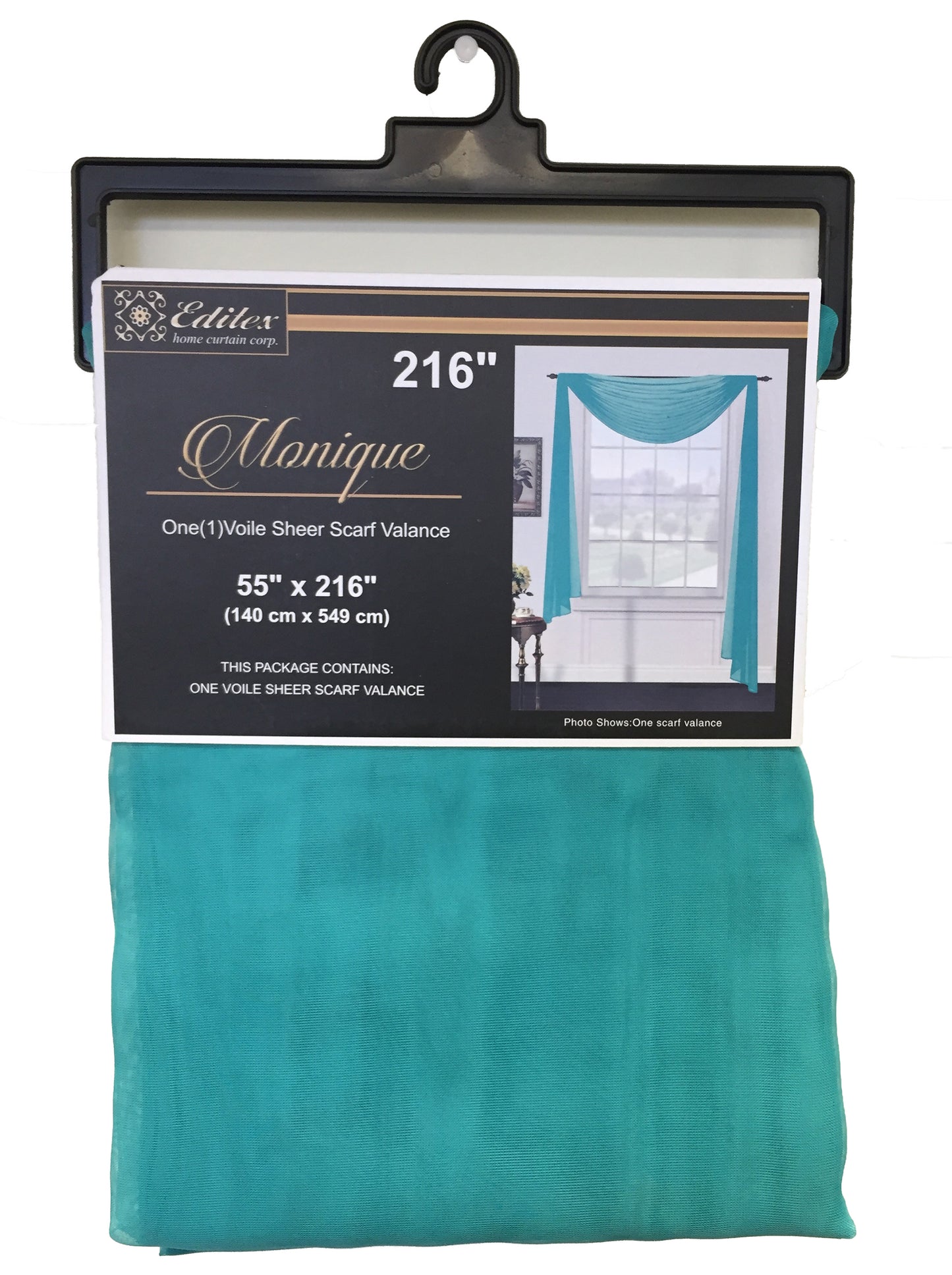 Monique 63"L Sheer Voile Curtain by Editex