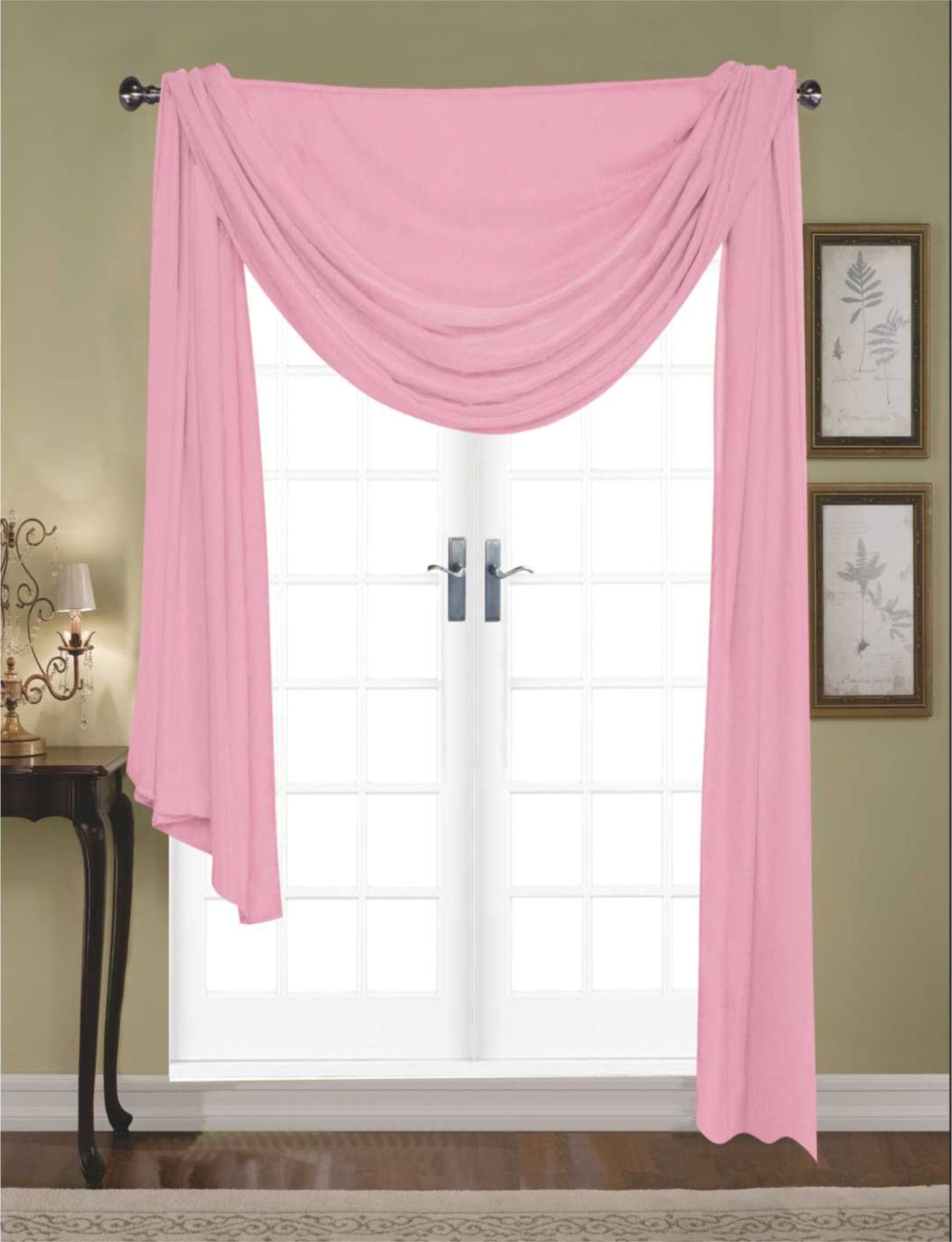 Monique Sheer Voile Window Scarf -216"L