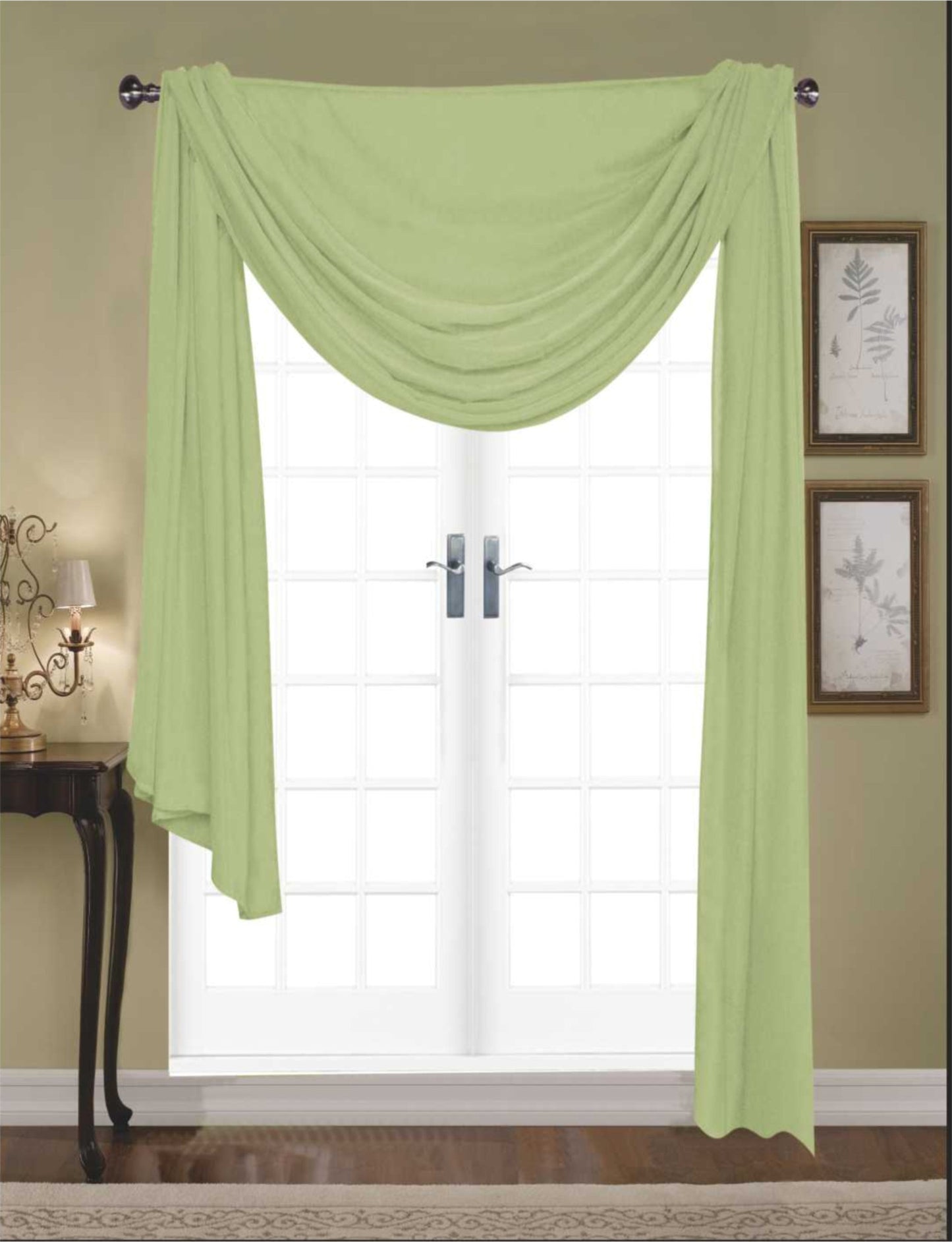 Monique Sheer Voile Window Scarf -216"L