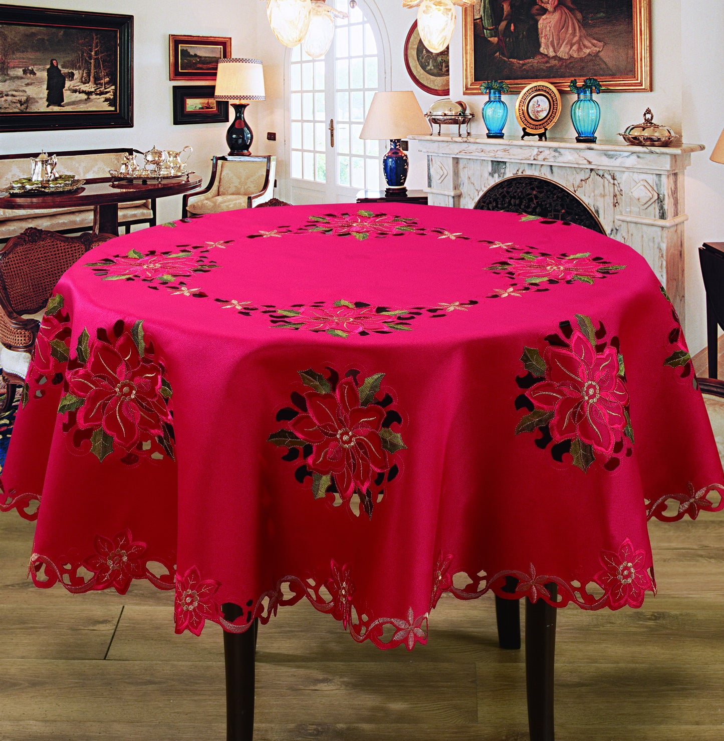 Poinsettia table cloth