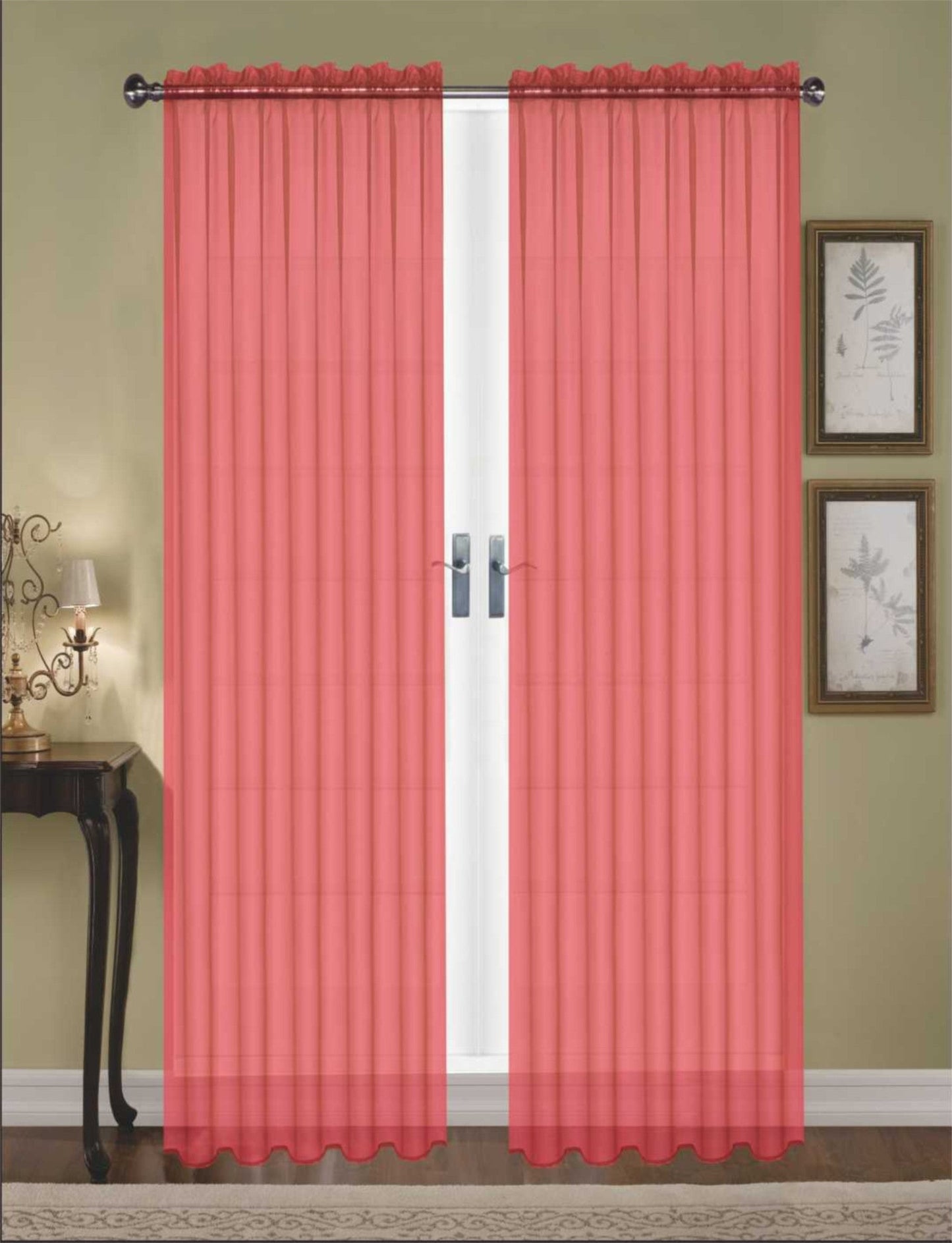 Monique 63"L Sheer Voile Curtain by Editex